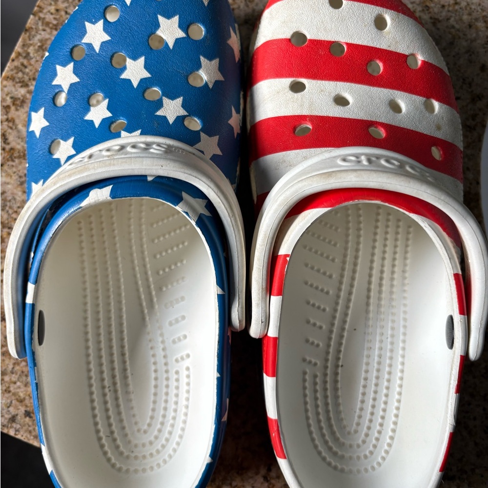 Crocs Patriotic Clogs - Red, White, and Blue